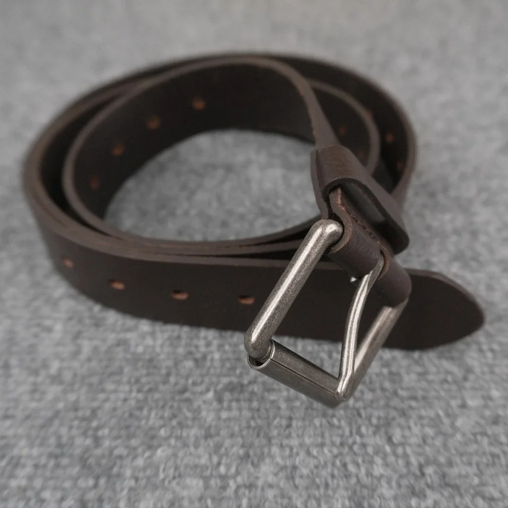 Dickies Leather‎ Belt Mens 50-52 Brown Pebbled Roller Buckle Utility 17GD020027